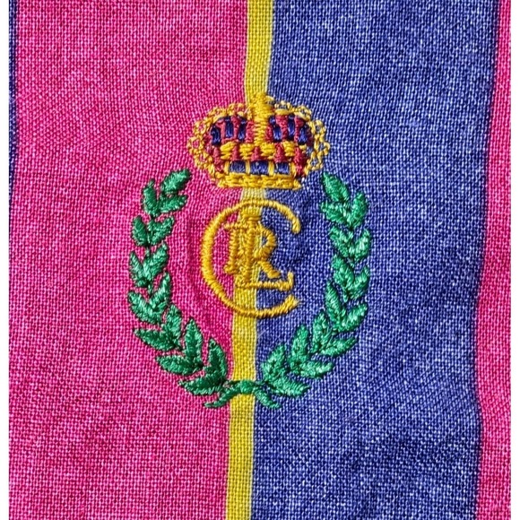 Vintage 90s Chaps Ralph Lauren Vertical Stripe Rugby Style Shirt Size L Y2K - Picture 2 of 10